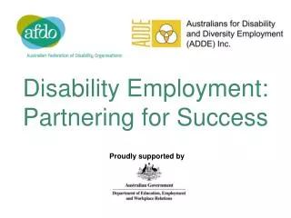 Disability Employment: Partnering for Success