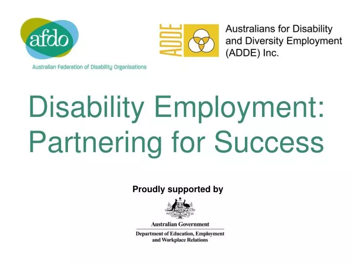 disability employment partnering for success