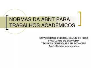 normas da abnt para trabalhos acad micos