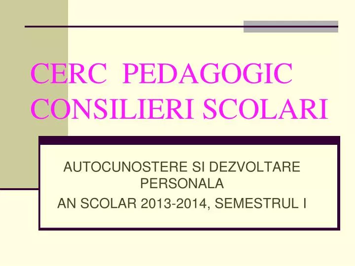 cerc pedagogic consilieri scolari