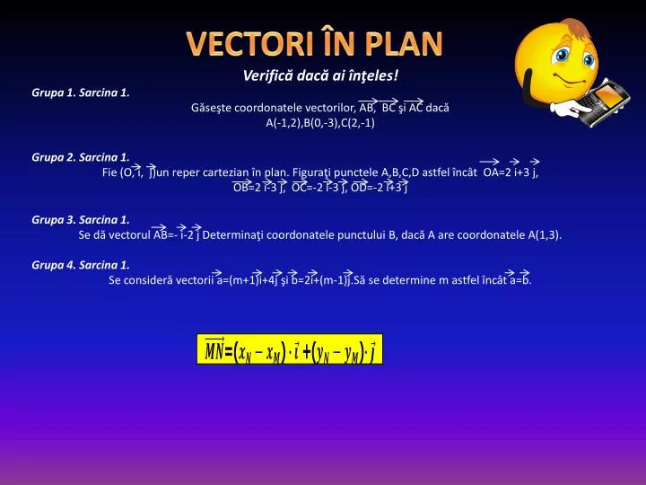 vectori n plan