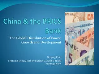China &amp; the BRICS Bank