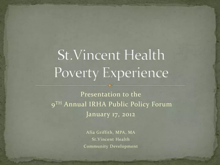 st vincent health poverty experience