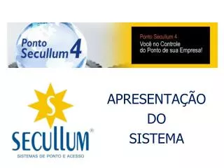 apresenta o do sistema
