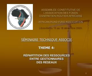 s minaire technique associe theme 4 r partition des ressources entre gestionnaires des r seaux