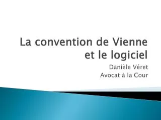 la convention de vienne et le logiciel