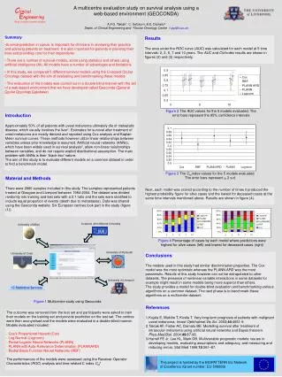 A multicentre evaluation study on survival analysis using a web-based environment (GEOCONDA)