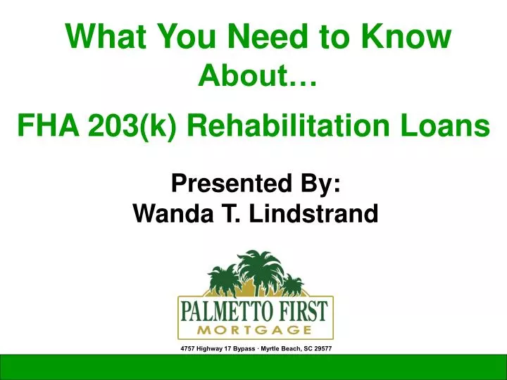 fha 203 k rehabilitation loans
