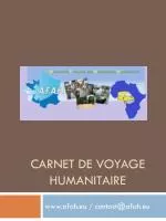 CARNET DE VOYAGE HUMANITAIRE - slide 1