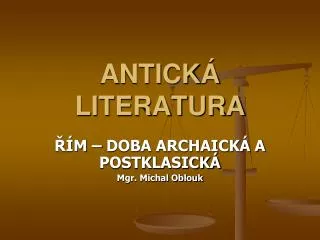 antick literatura