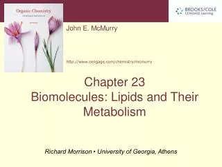 Biomolecules: Lipids and Their Metabolism