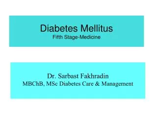 Diabetes Mellitus Fifth Stage-Medicine
