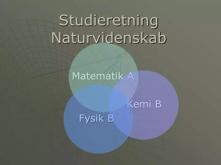 studieretning naturvidenskab