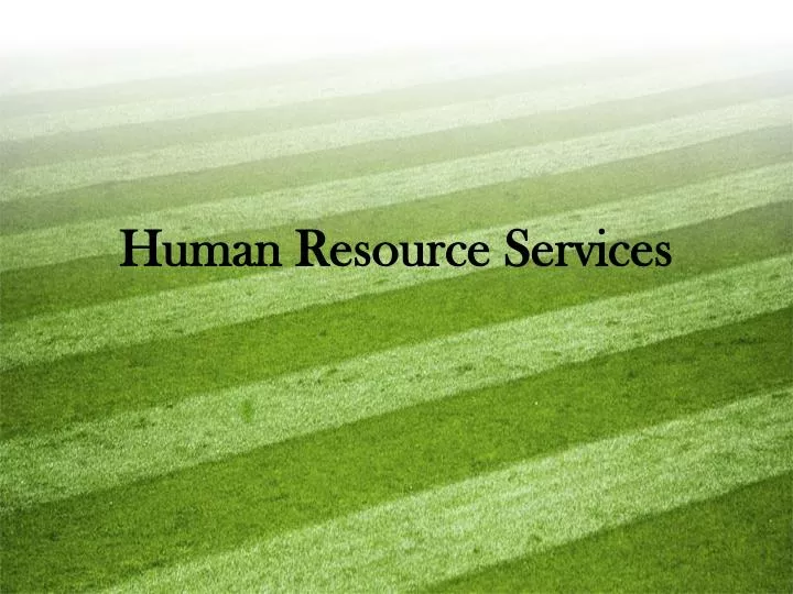 human resource services