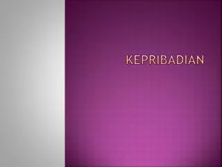 kepribadian