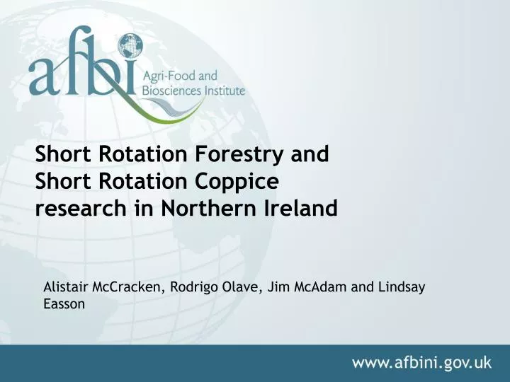 short rotation forestry and short rotation coppice research in northern ireland