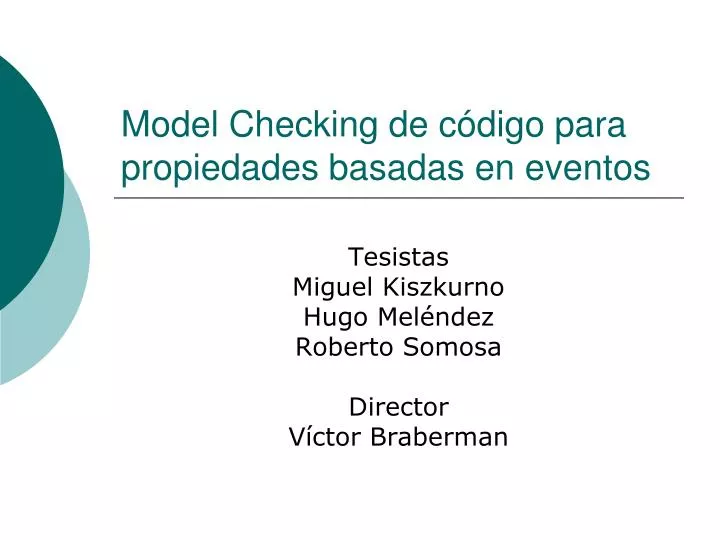 model checking de c digo para propiedades basadas en eventos