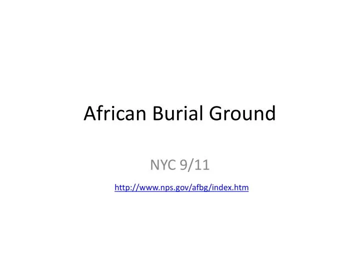 african burial ground