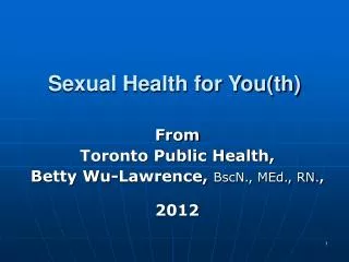 Sexual Health for You(th)