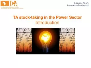 TA stock-taking in the Power Sector Introduction