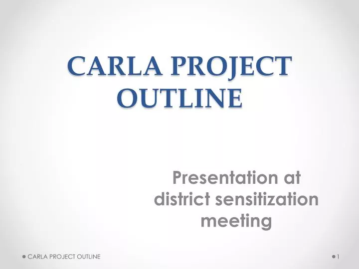 carla project outline