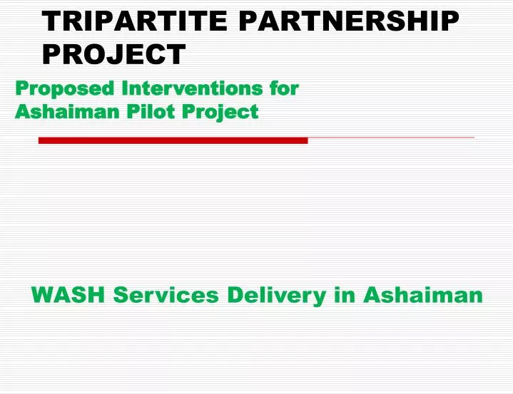 tripartite partnership project