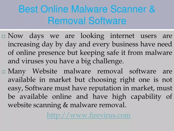 best online malware scanner removal software