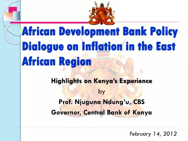 african development bank policy dialogue on inflation in the east african region
