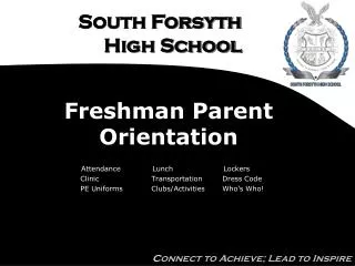 Freshman Parent Orientation