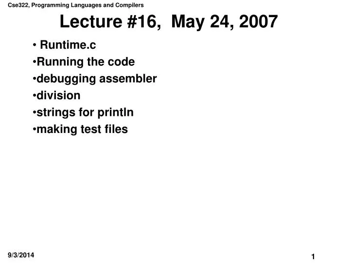 lecture 16 may 24 2007