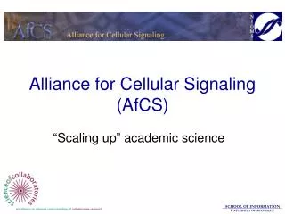 Alliance for Cellular Signaling (AfCS)
