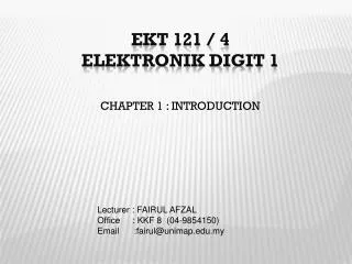 EKT 121 / 4 ELEKTRONIK DIGIT 1
