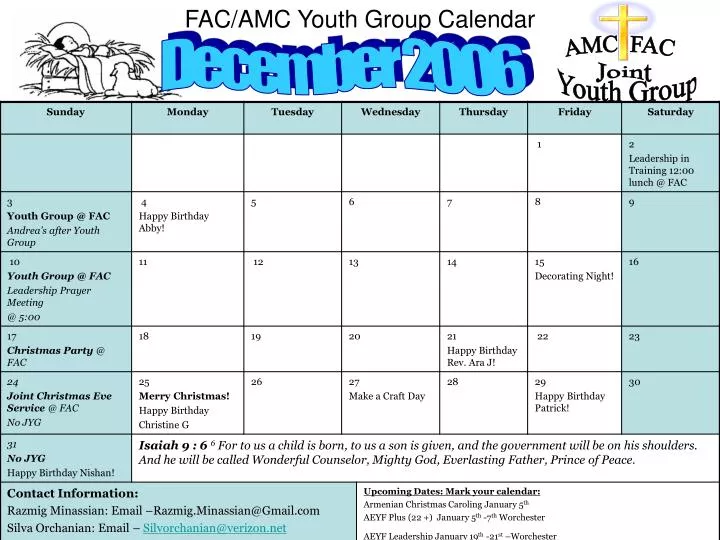 fac amc youth group calendar