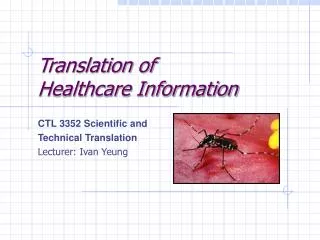 Translation of Healthcare Information