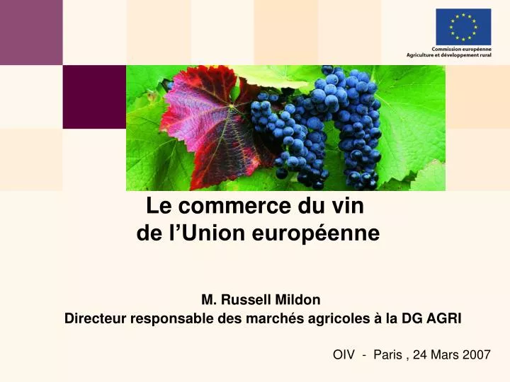 le commerce du vin de l union europ enne