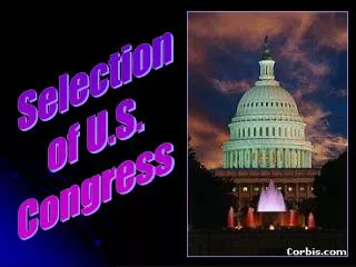 Selection of U.S. Congress