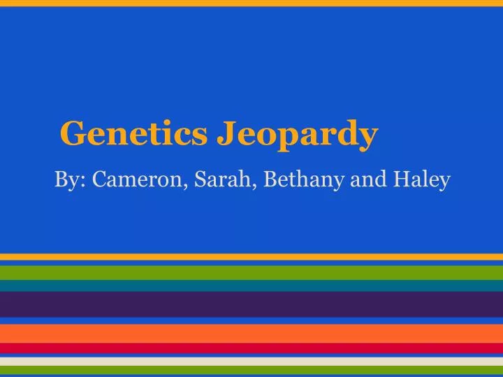 genetics jeopardy