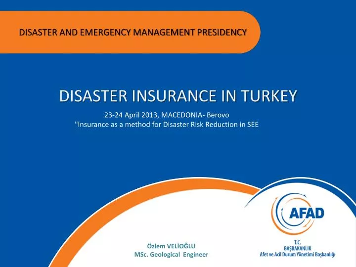 disaster and emergency management presidency