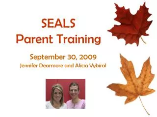 SEALS Parent Training