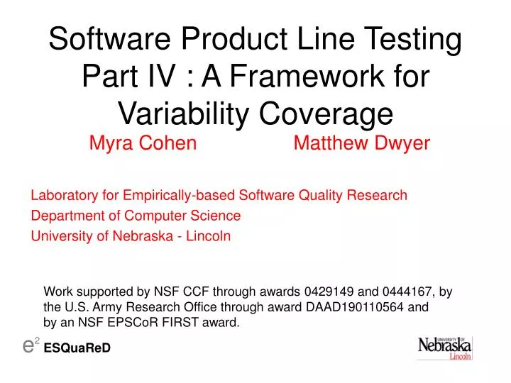 software product line testing part iv a framework for variability coverage