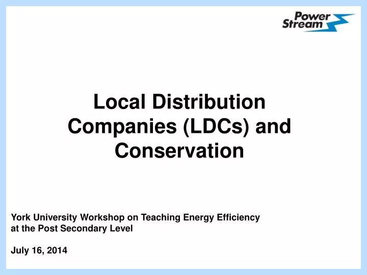 local distribution companies ldcs and conservation