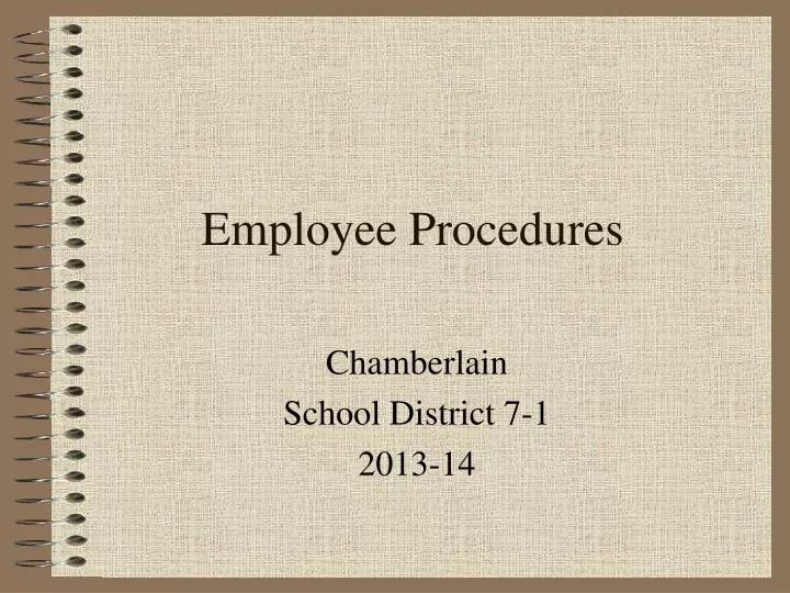 employee procedures