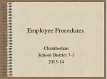 Employee Procedures - slide 1