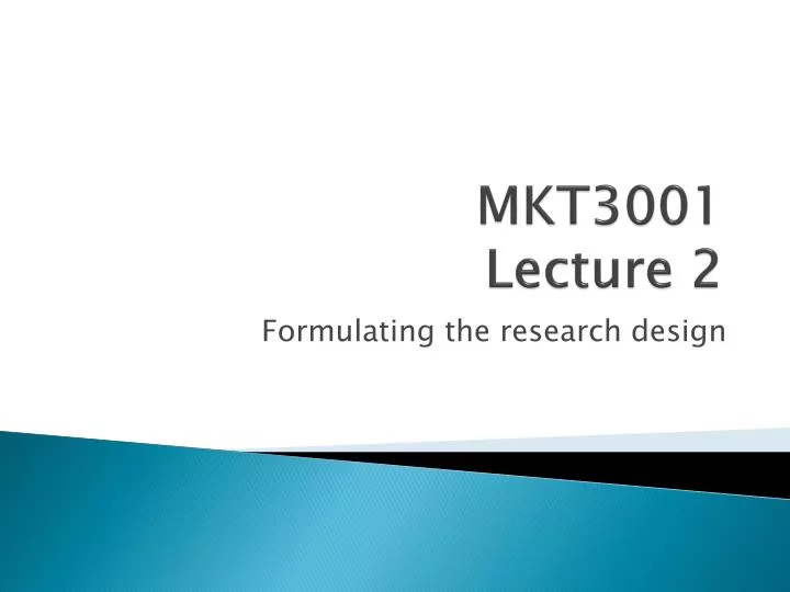 mkt3001 lecture 2