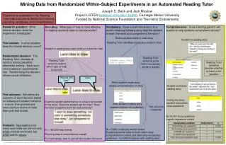 Mining Data from Randomized Within-Subject Experiments in an Automated Reading Tutor