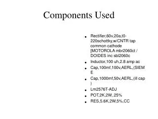 Components Used