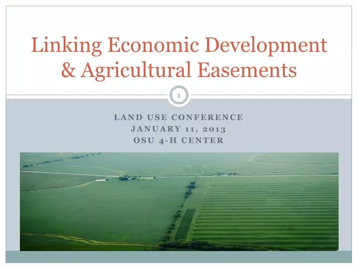 linking economic development agricultural easements