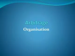 arbitrage