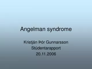 angelman syndrome
