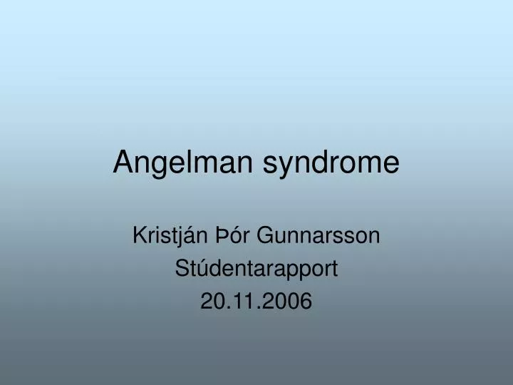 angelman syndrome